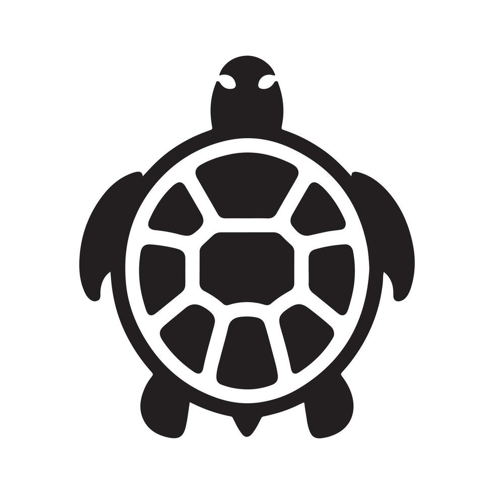 Versatile Albino Turtle Silhouette for Visual Design vector
