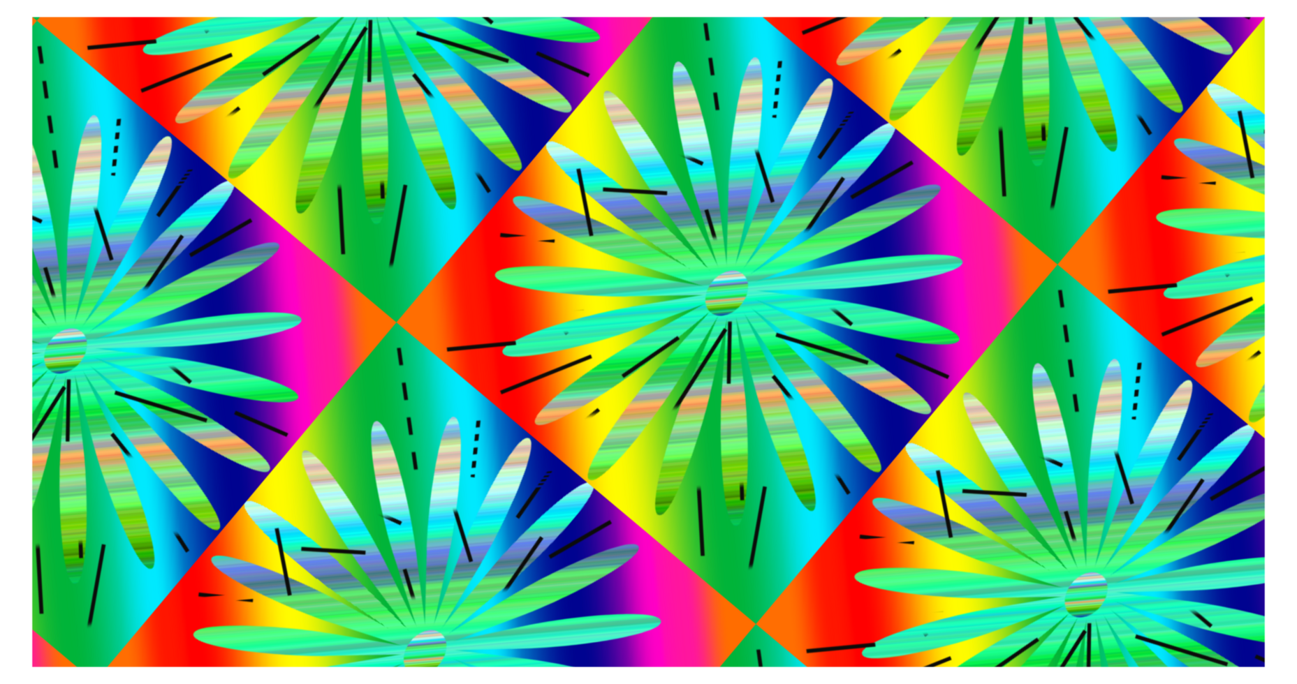 Abstract Floral Pattern with Geometric Background png