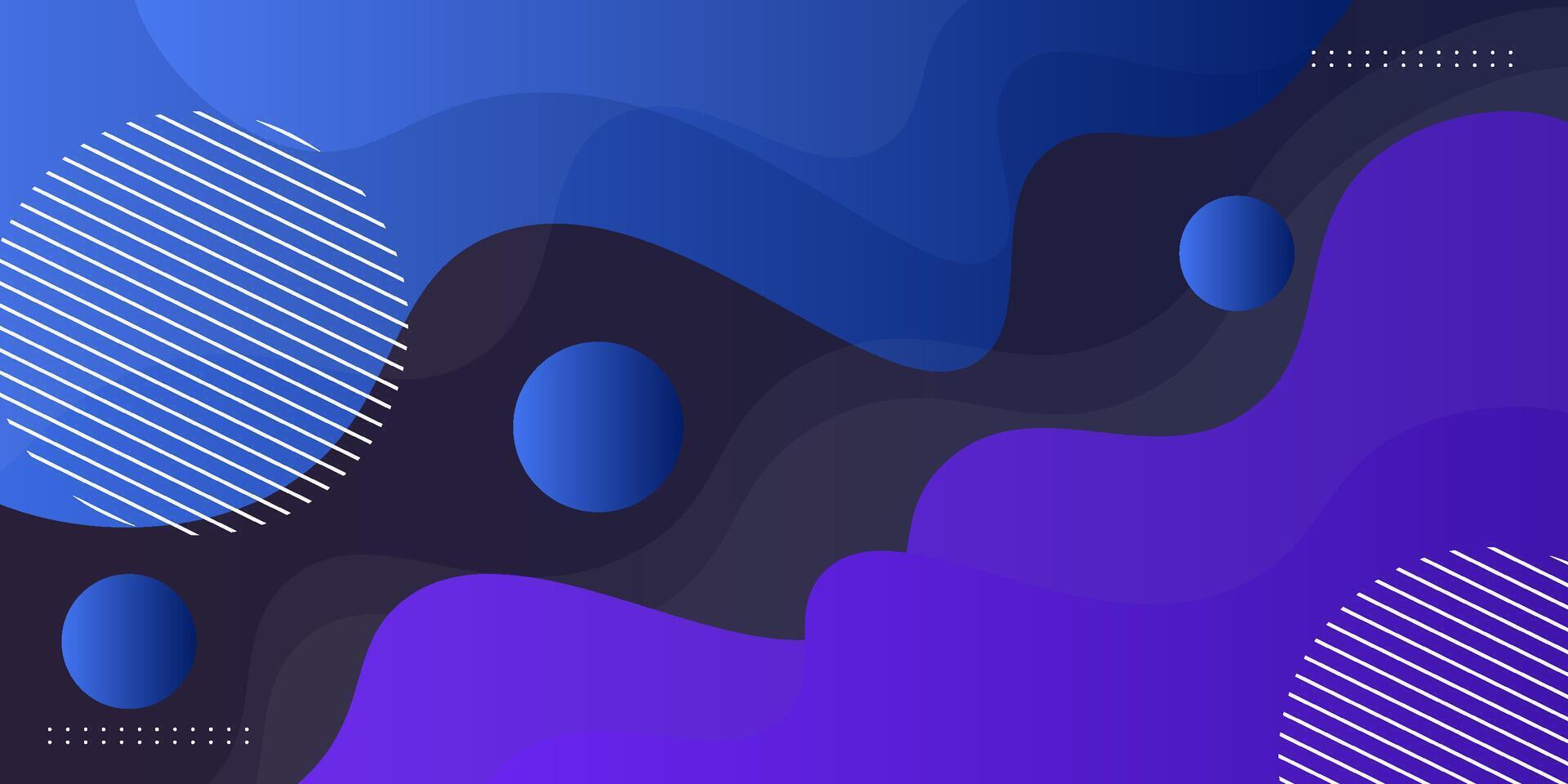 Blue geometric business banner design. Creative banner design with wave shape. Simple design on dark horizontal banner. Eps10 vector