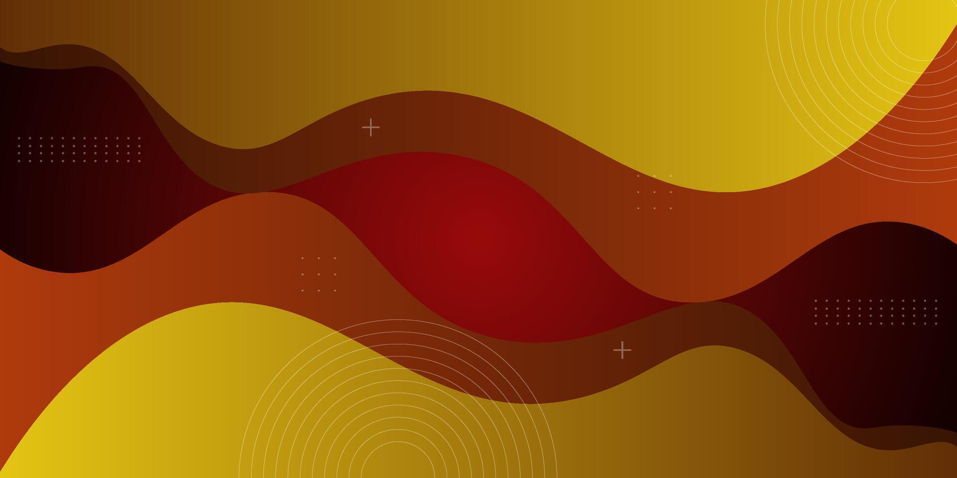 Colorful solid orange and red geometric business banner design. Creative banner design with wave shape as template. Simple and modern banner. Eps10 vector