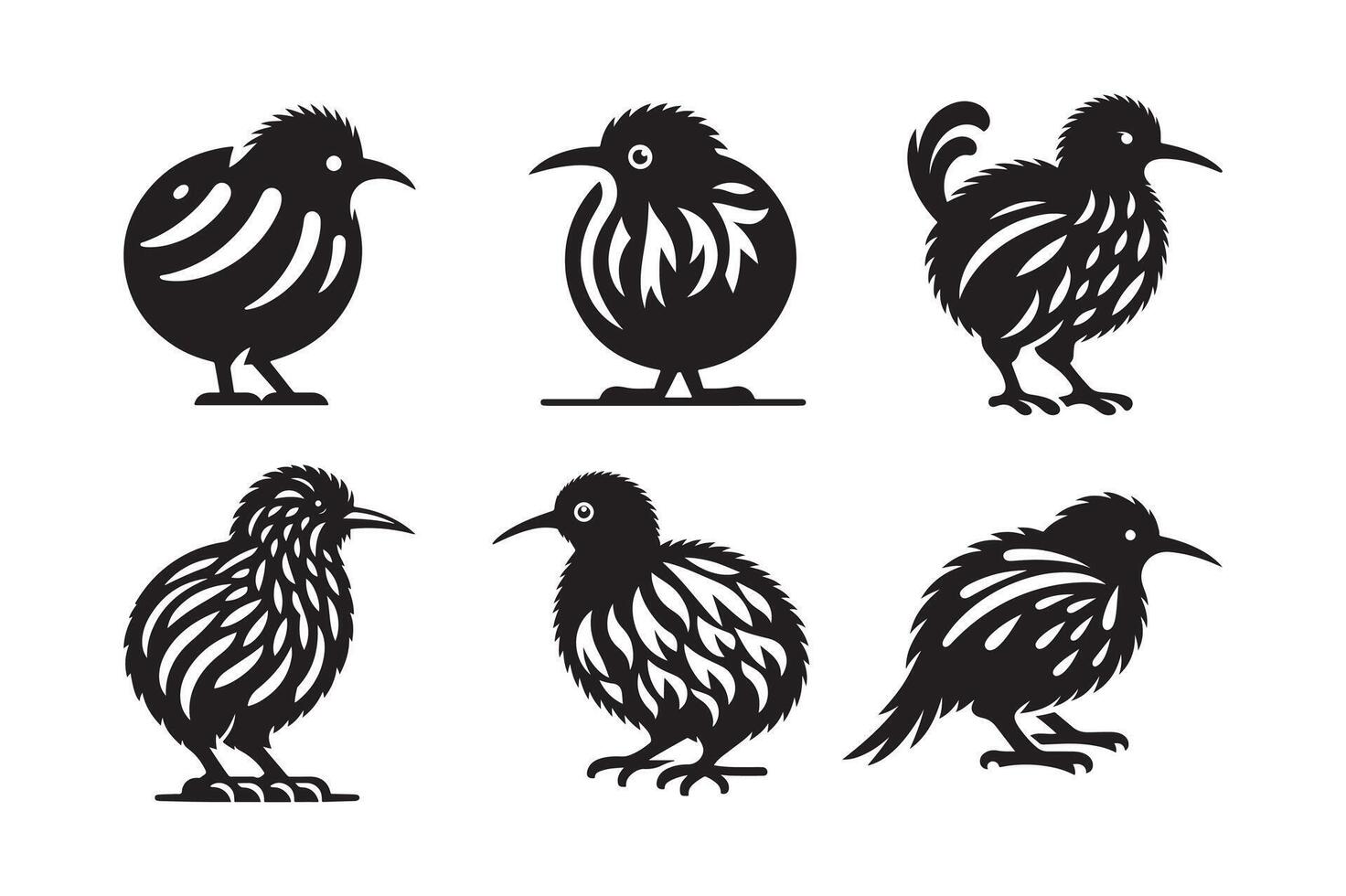 Kiwi Silhouette Design vector