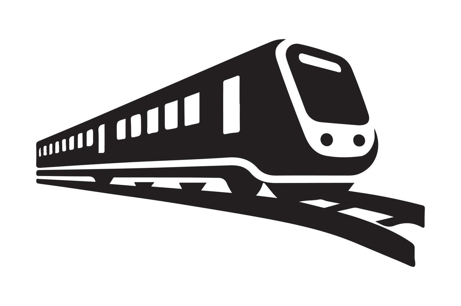 Clean Trolleybus Silhouette Graphic vector