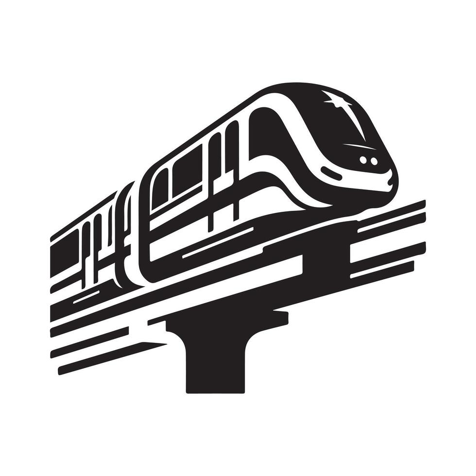 Simple Trolleybus Silhouette Illustration vector