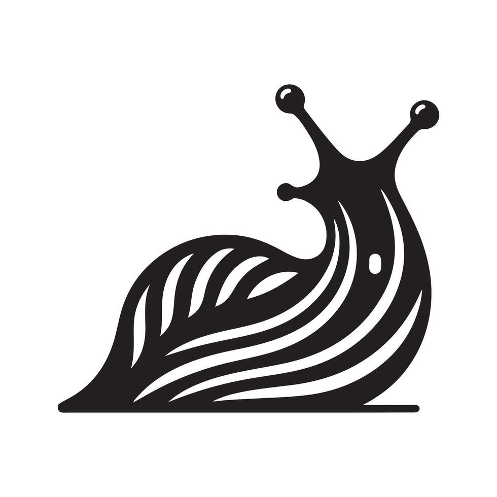 High-Resolution Slug Silhouette Graphic vector