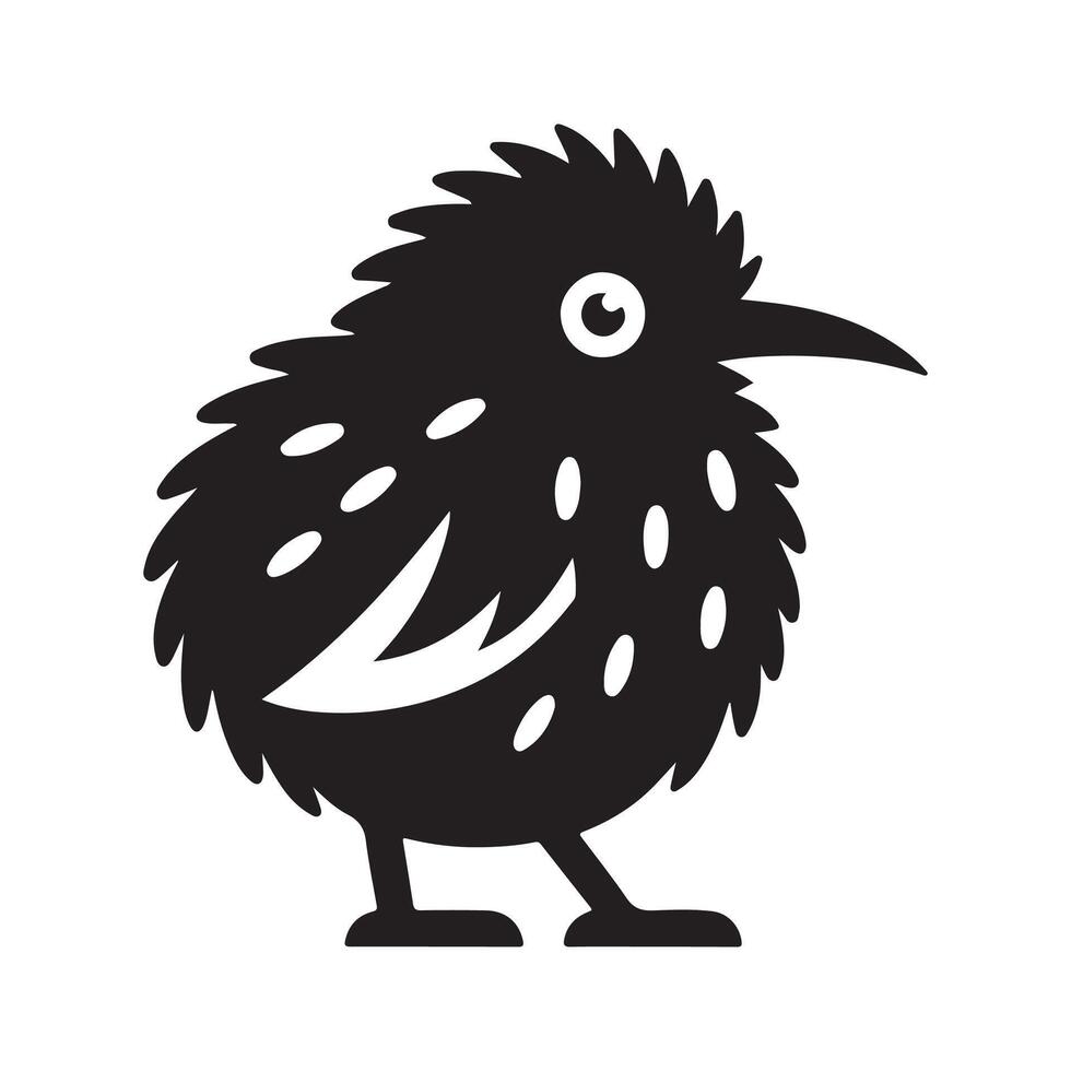 Kiwi Silhouette for Social Media Graphics vector
