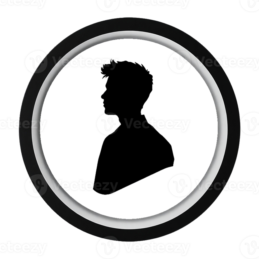 a silhouette of a man in a suit on a transparent background png