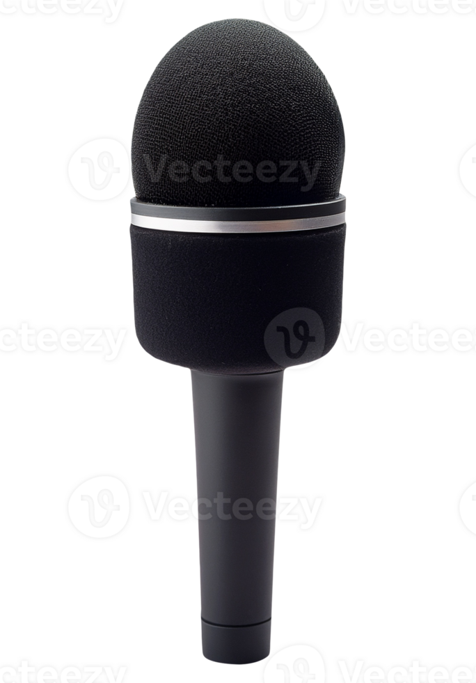 Black Microphone for Audio Recording png