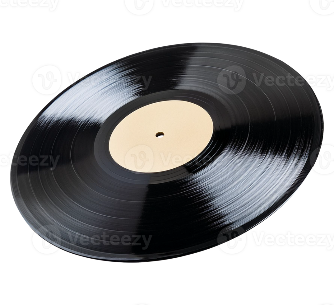 an old vinyl record isolated object on a transparent background png