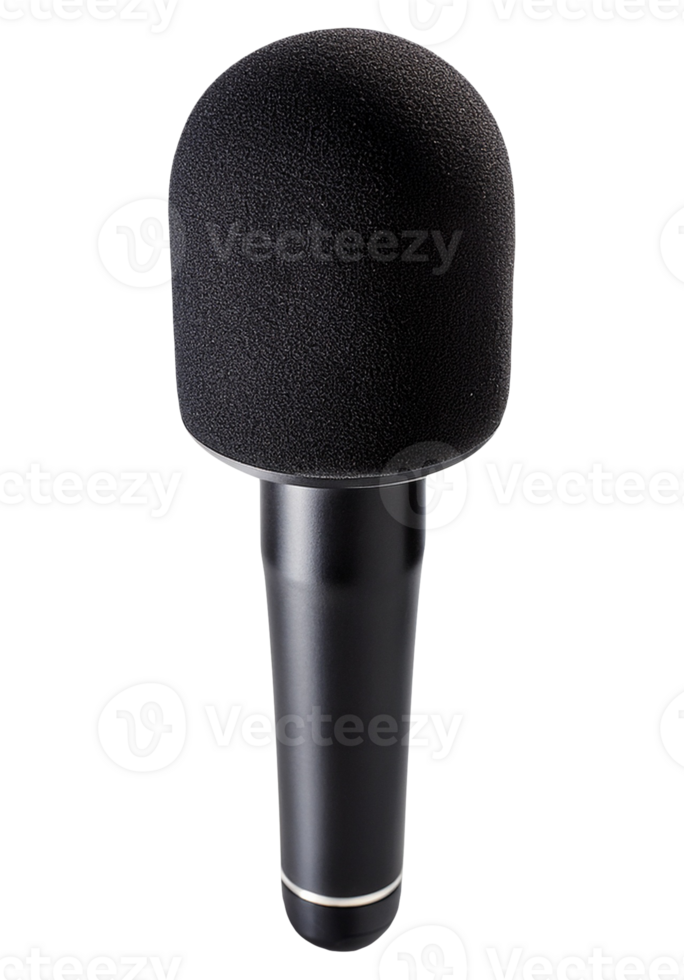Professional Black Microphone for Vocal Recording and Studio Use png