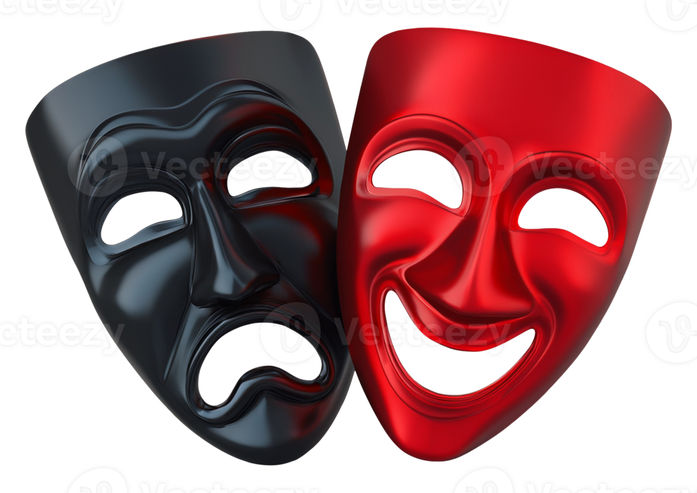 Isolated Comedy and Tragedy Masks on transparent background png