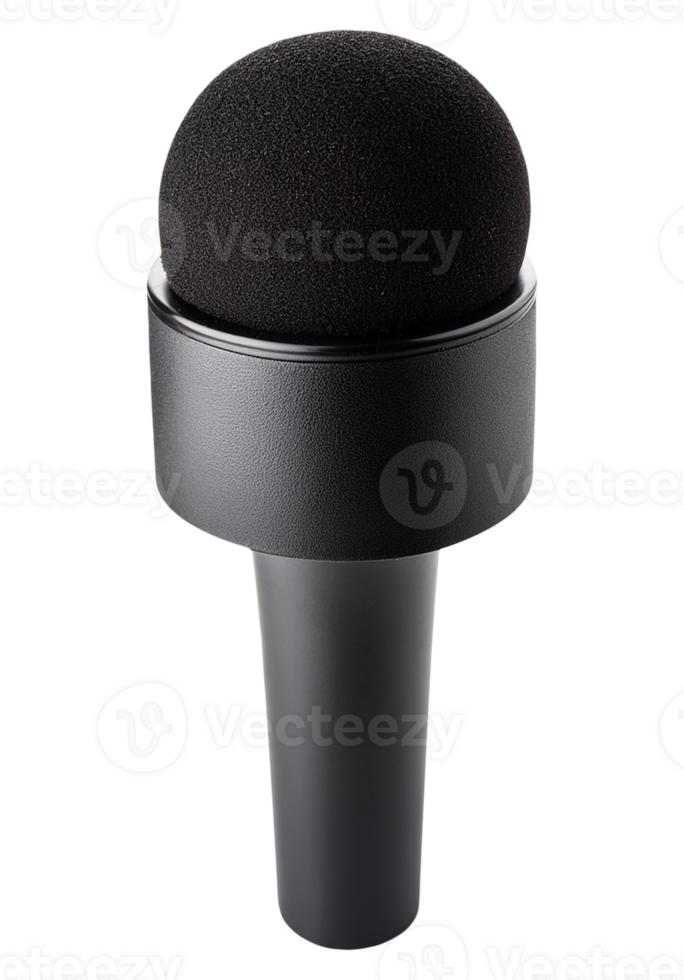 Isolated Microphone for Audio Recording on Transparent Background png