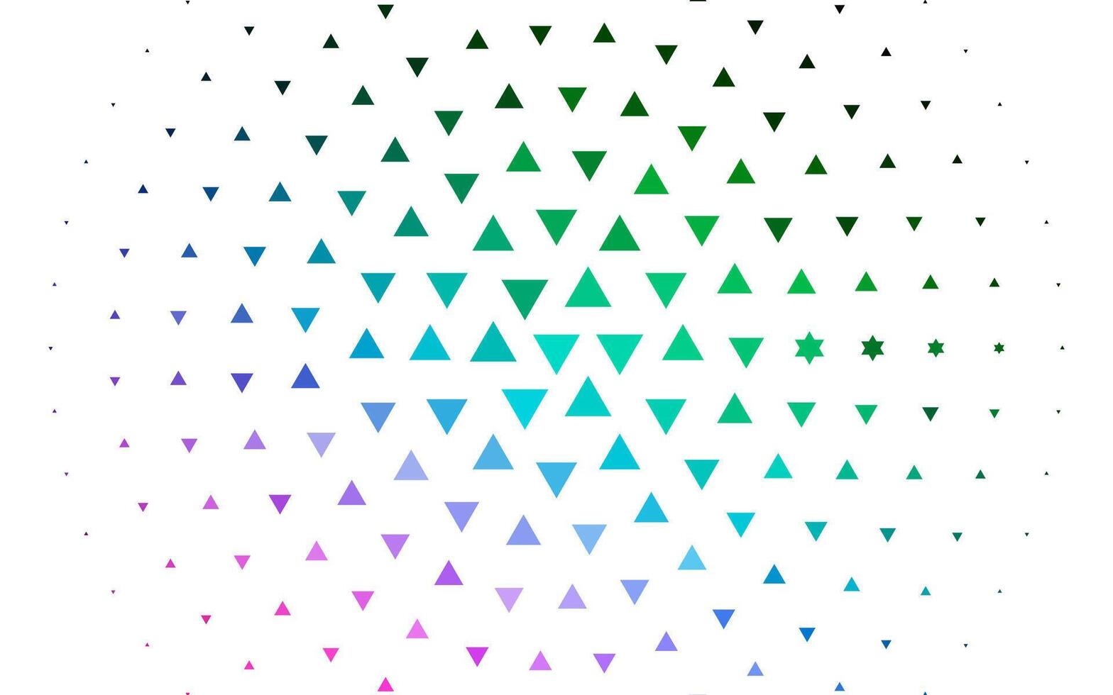 Light Multicolor, Rainbow template with crystals, triangles. vector