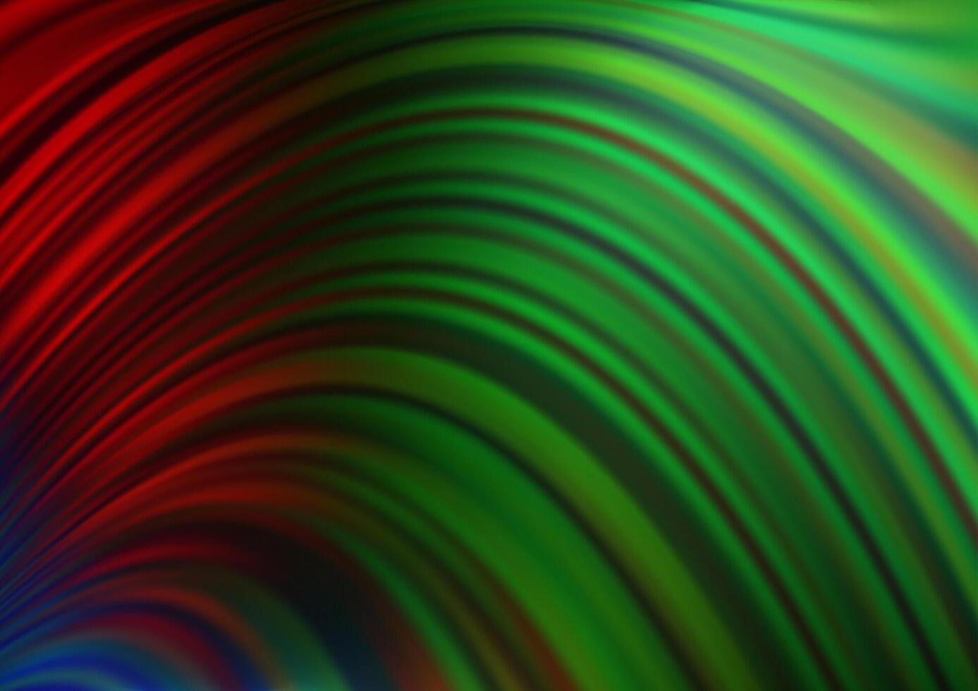 Dark Multicolor, Rainbow pattern with curved circles. vector