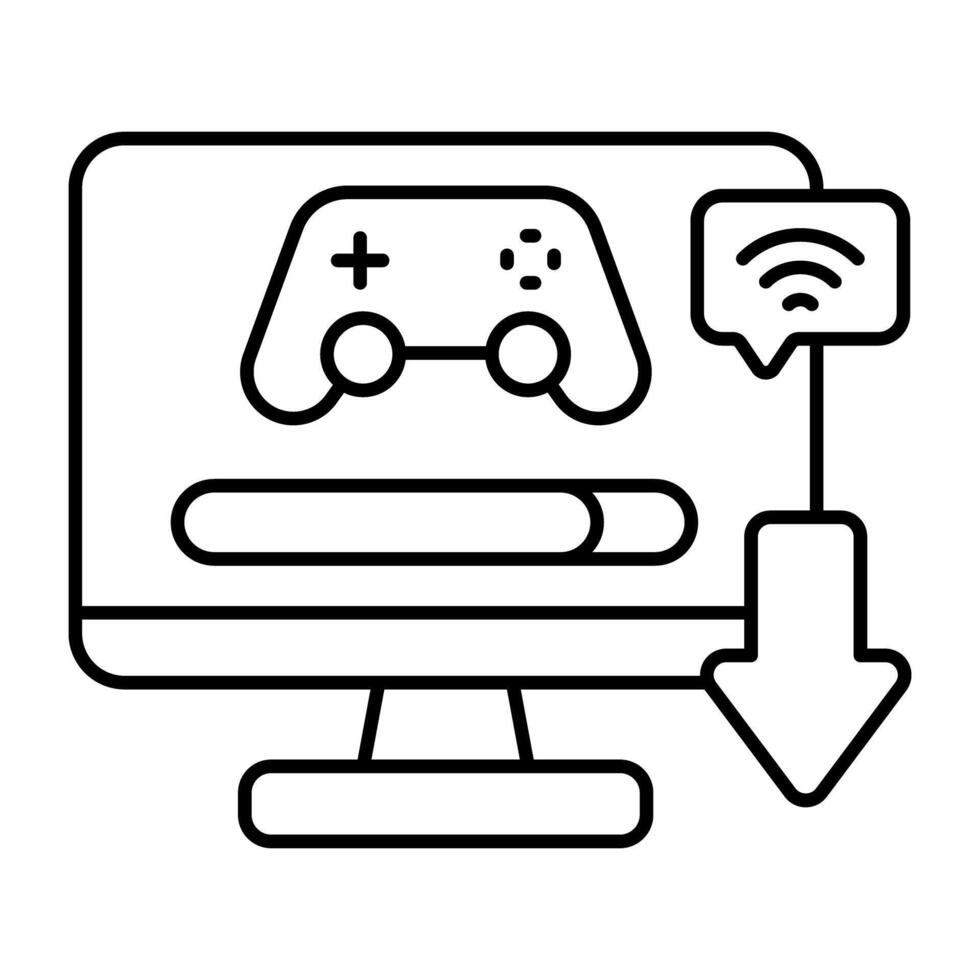 Premium download icon of computer games install vector