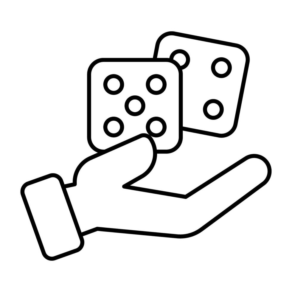 A Linear design of ludo dices vector