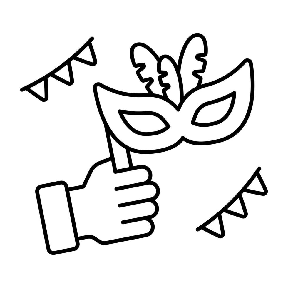 A design icon of masquerade mask vector