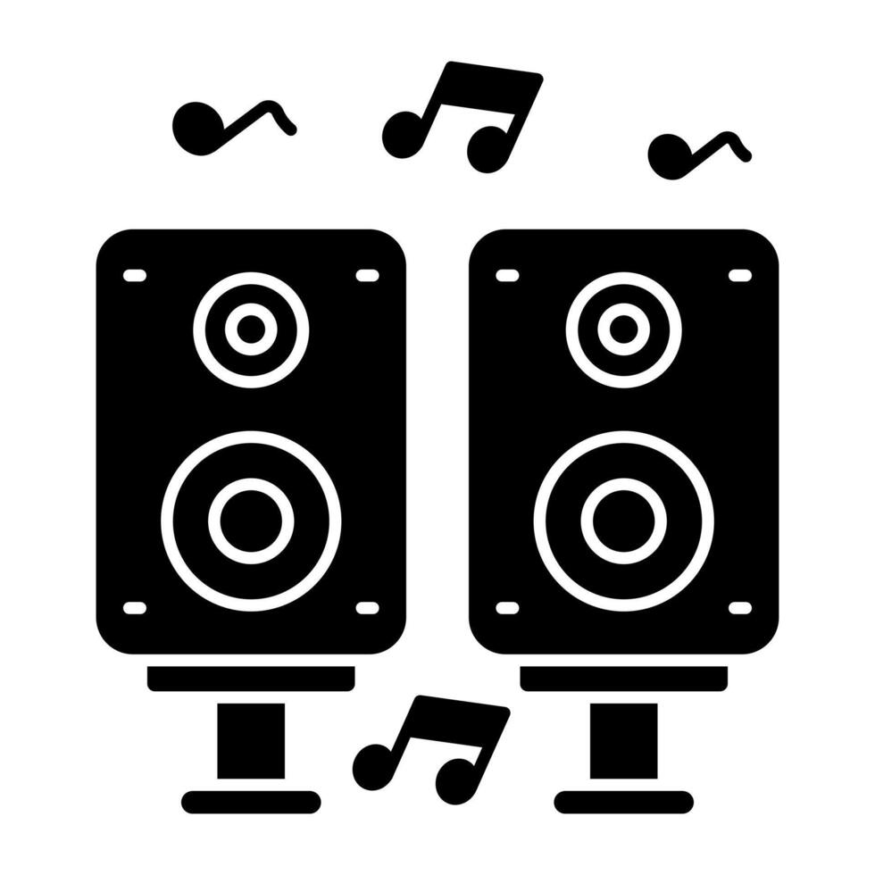An icon design of sound speakers vector