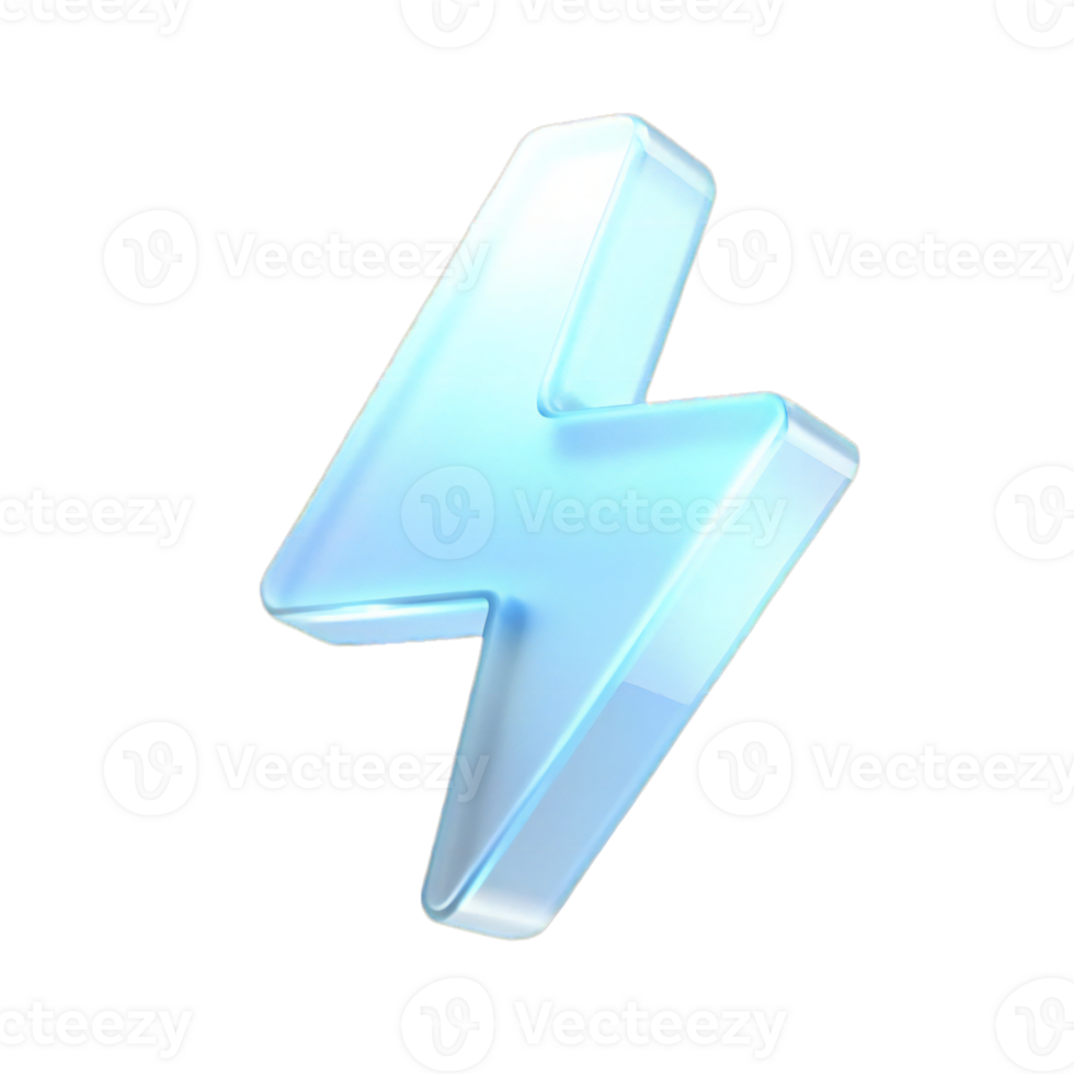 Blue Lightning Bolt Icon png
