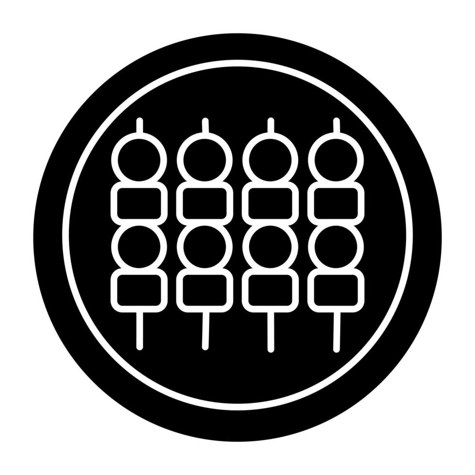 Creative design icon of kabab vector