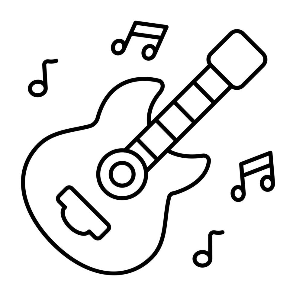 Modern icon of guitar vector
