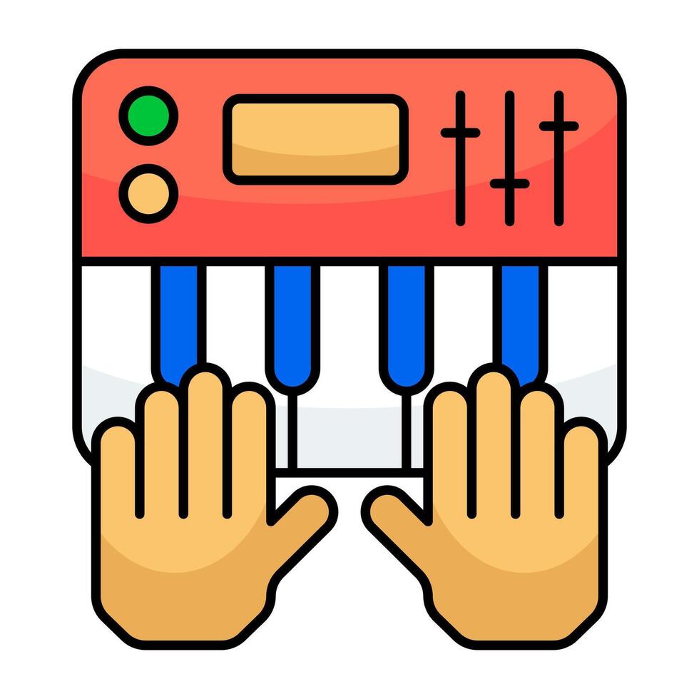 Perfect flat icon of piano vector