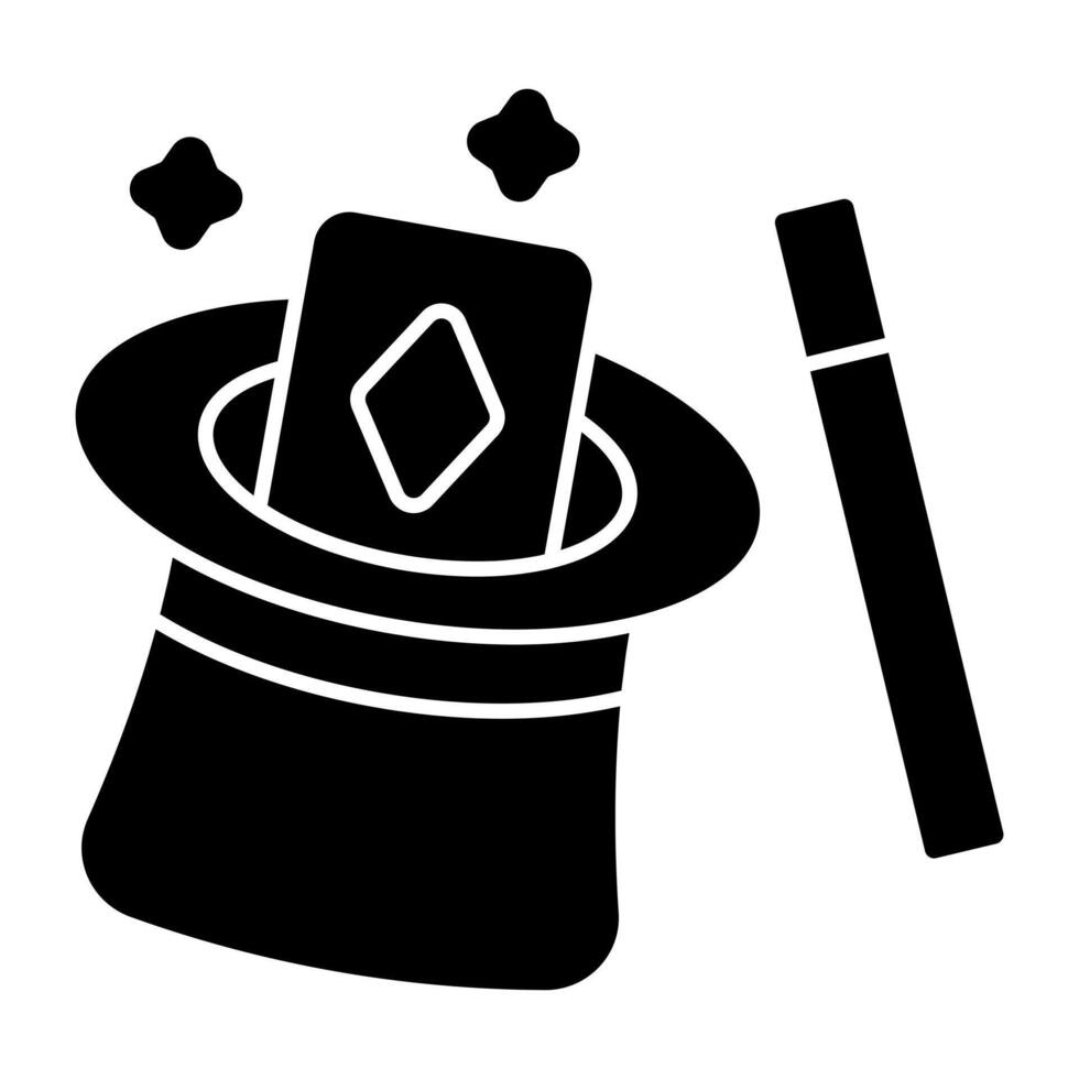 Creative design icon of magician hat vector