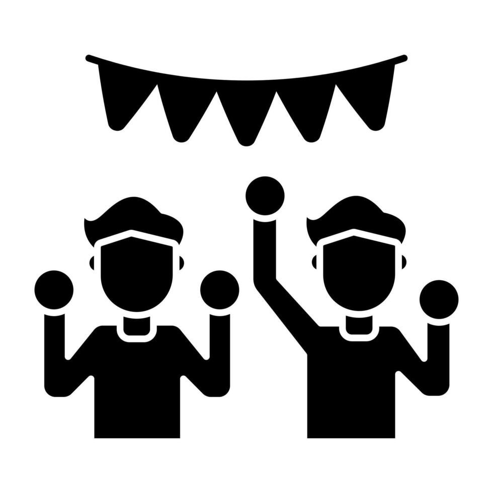 A trendy design icon of dancing vector