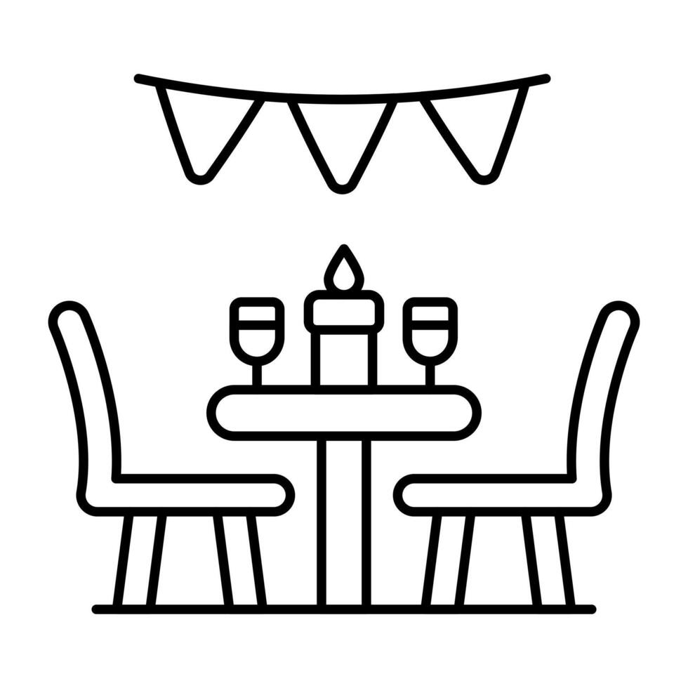 Premium linear design icon of patio vector