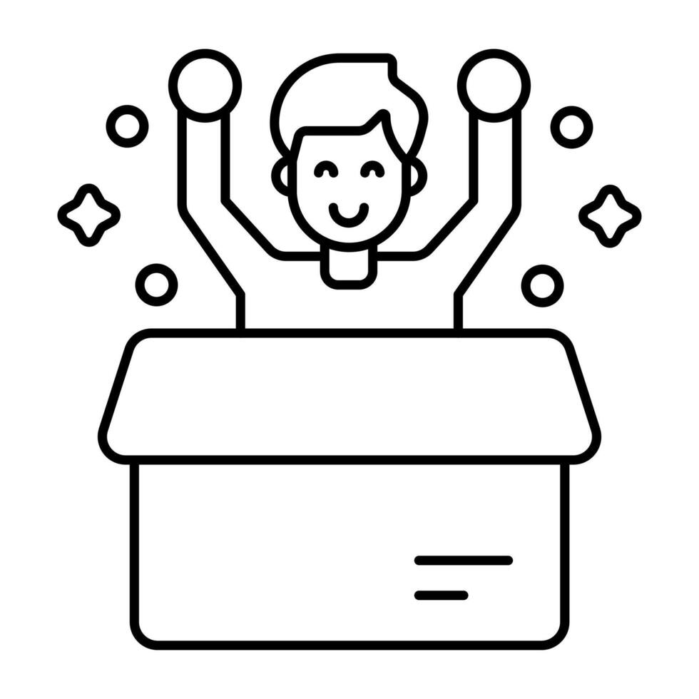 Creative icon of dancing guy vector