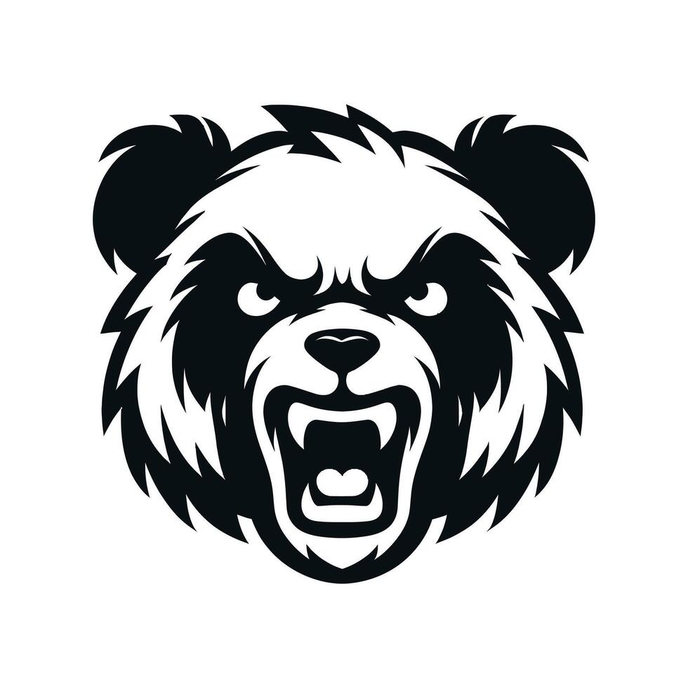 Angry Panda Logo vector