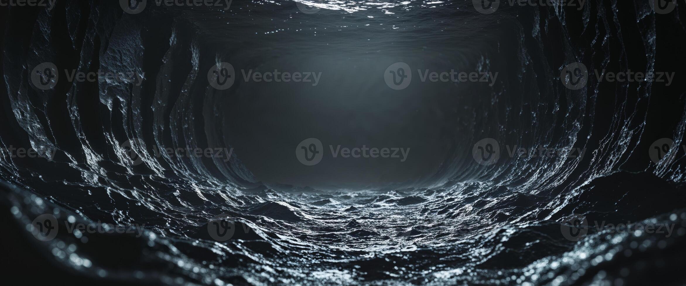 Transports observer into depths of an enigmatic abyss where darkness reigns supreme unveiling absence of light enigmatic forms photo