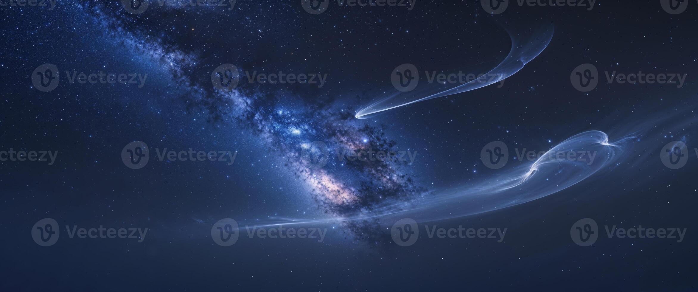 Milky way galaxy with star and space dust in the universe and deep planet night sky background photo