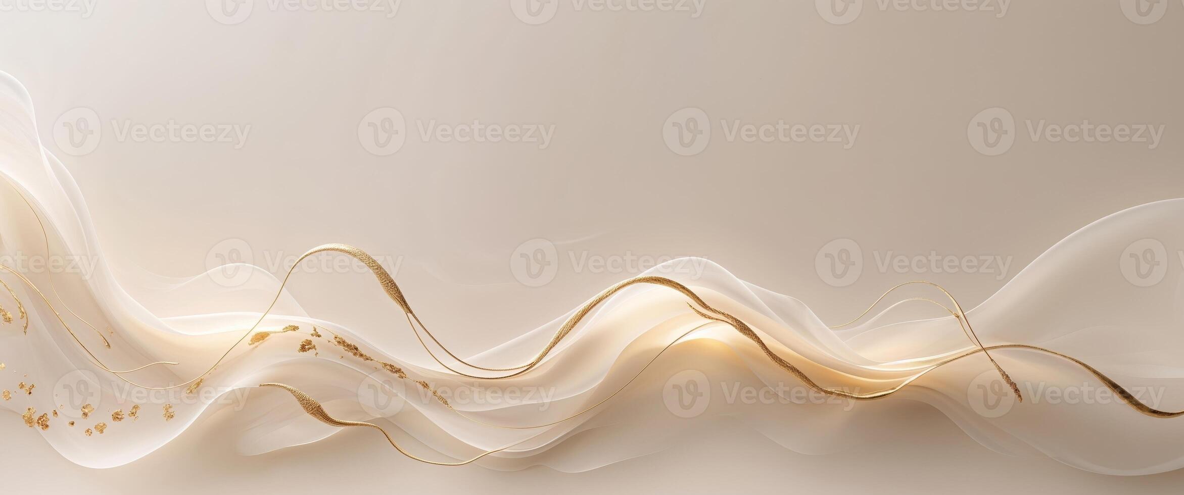 organic abstract art with flowing colors and golden accents evoking a sense of tranquility photo