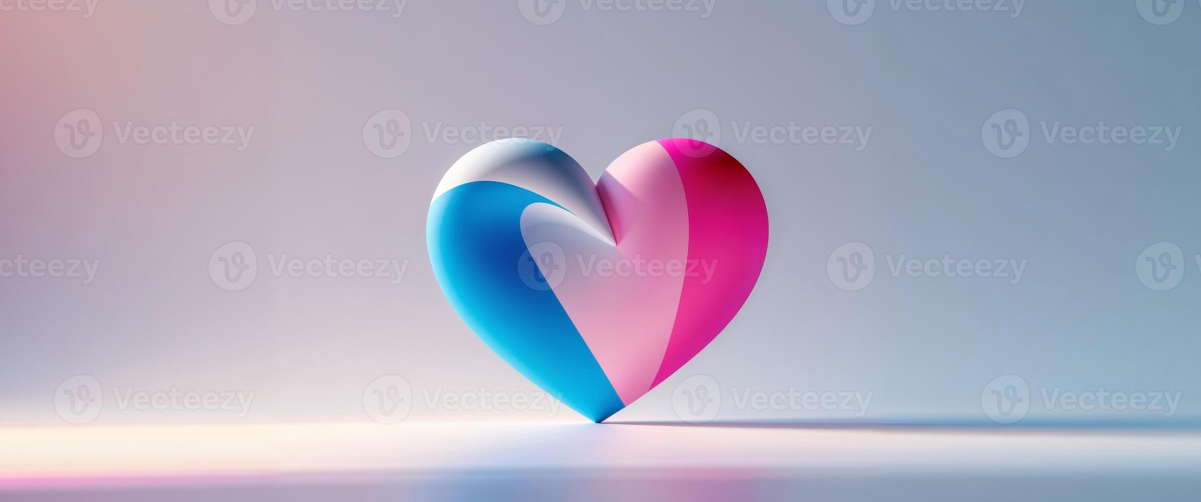 Colorful Heart Shaped Symbol Representing Transgender Pride Colors. photo