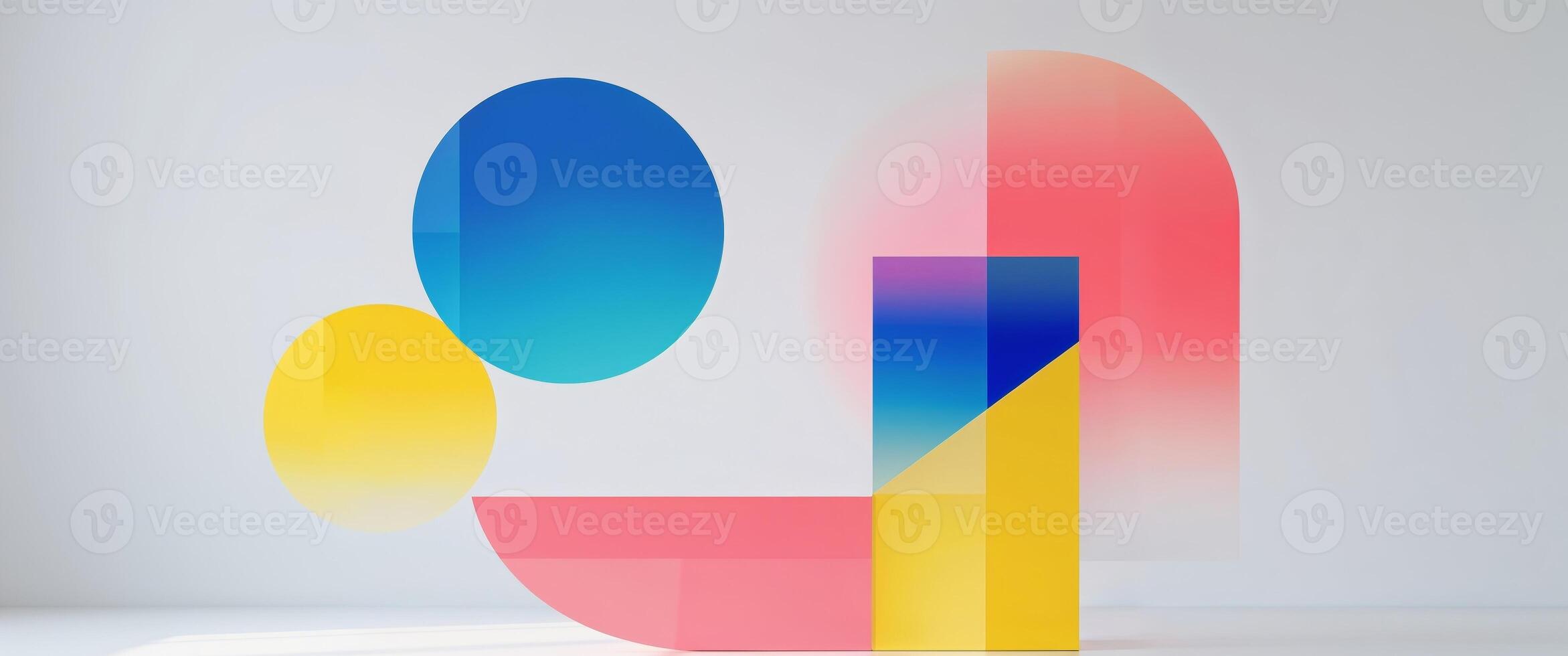 Abstract Colorful Geometric Shapes Background Design. photo