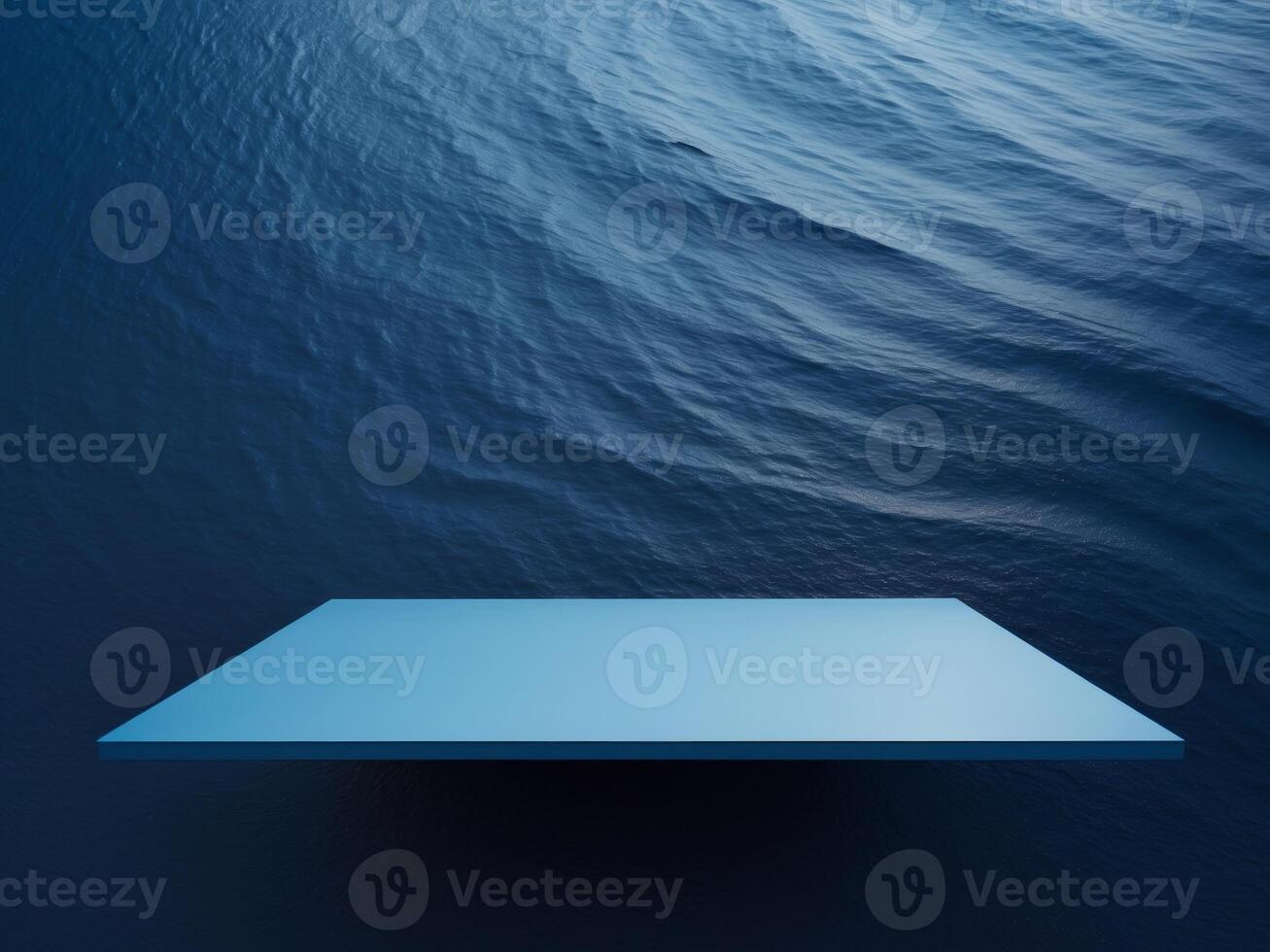 Deep Blue Textured Background with a Flat Surface for Product Display or Presentation photo