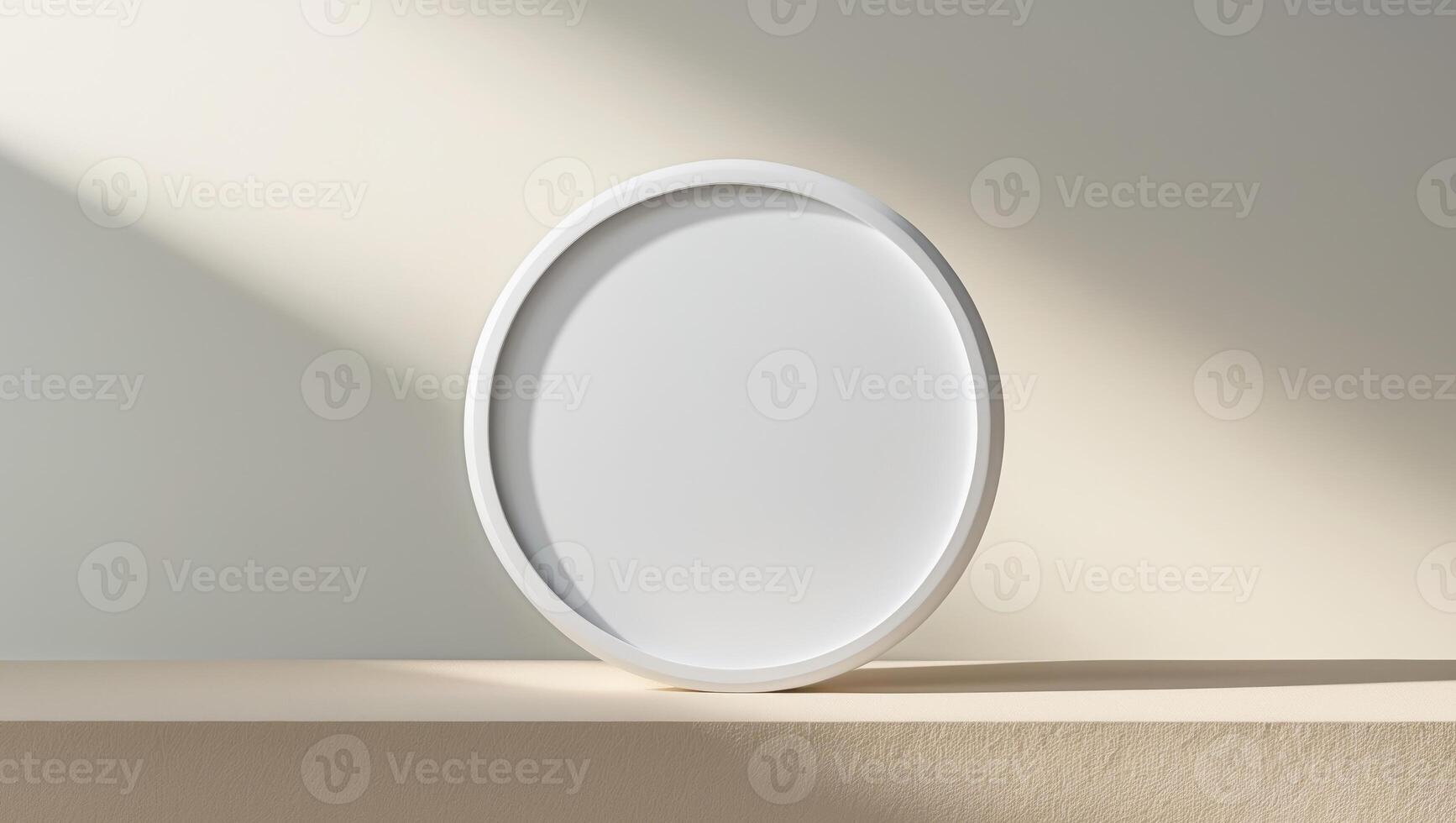 A white oval shaped object on a table photo