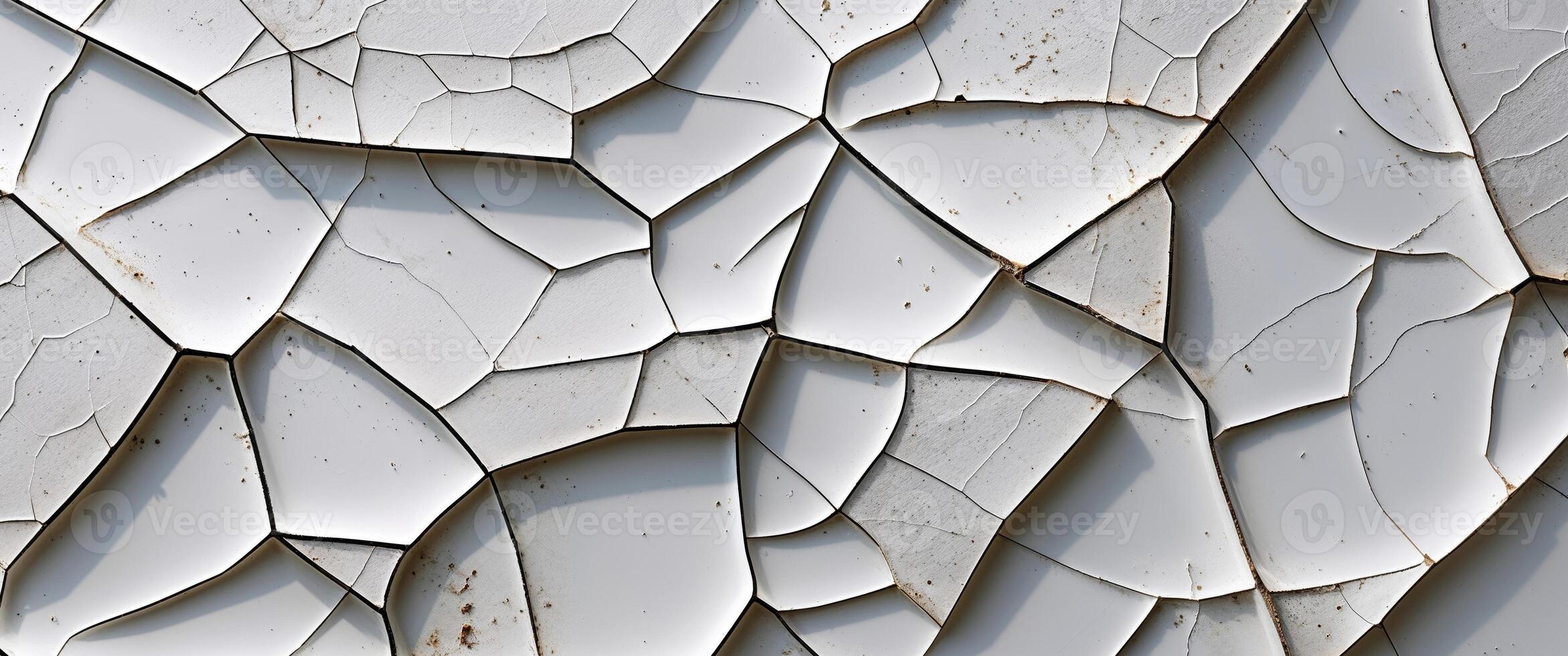 Abstract cracked texture on aged plastic surface for creative design projects. photo