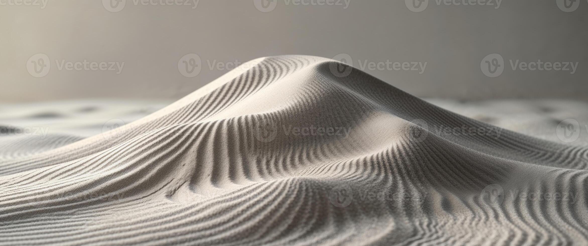 Delicate sand pile with natural ripples creating serene texture photo