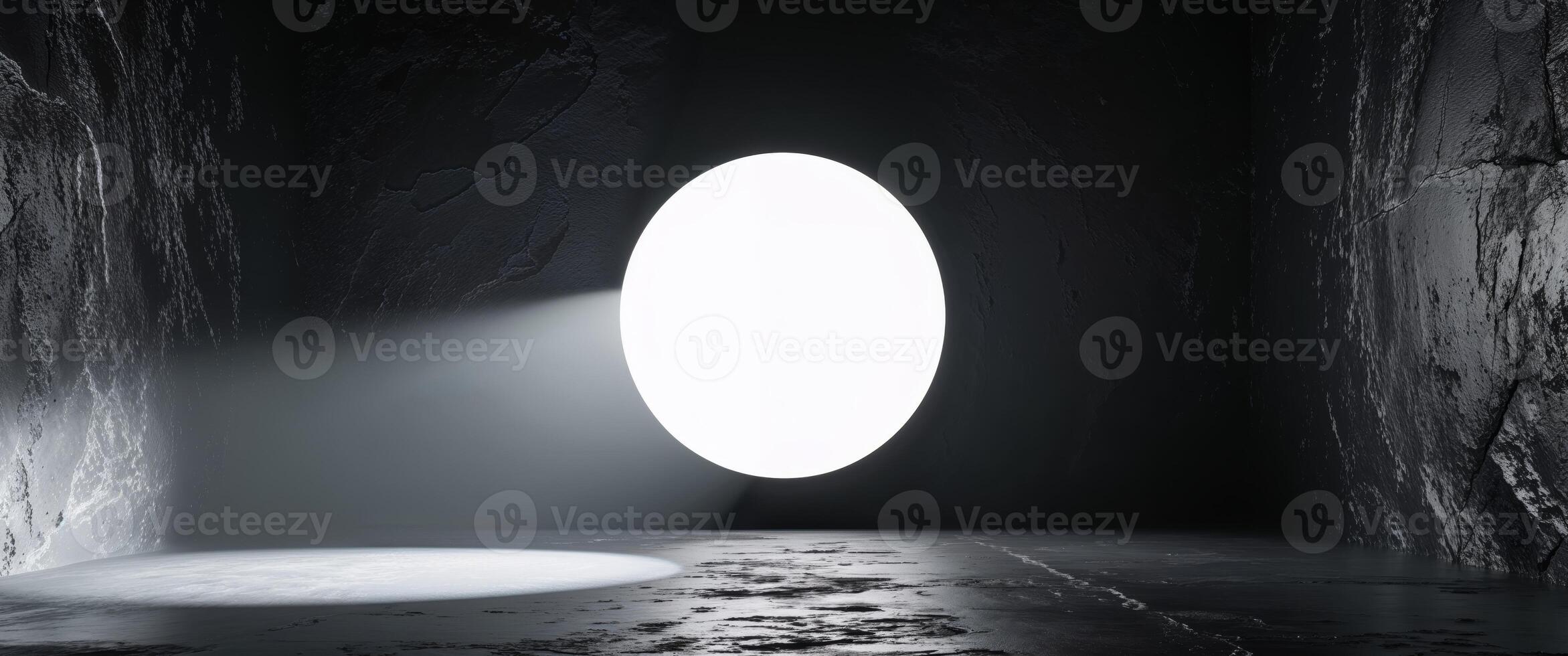 Dramatic spotlight on textured surface for stage or presentation background. photo