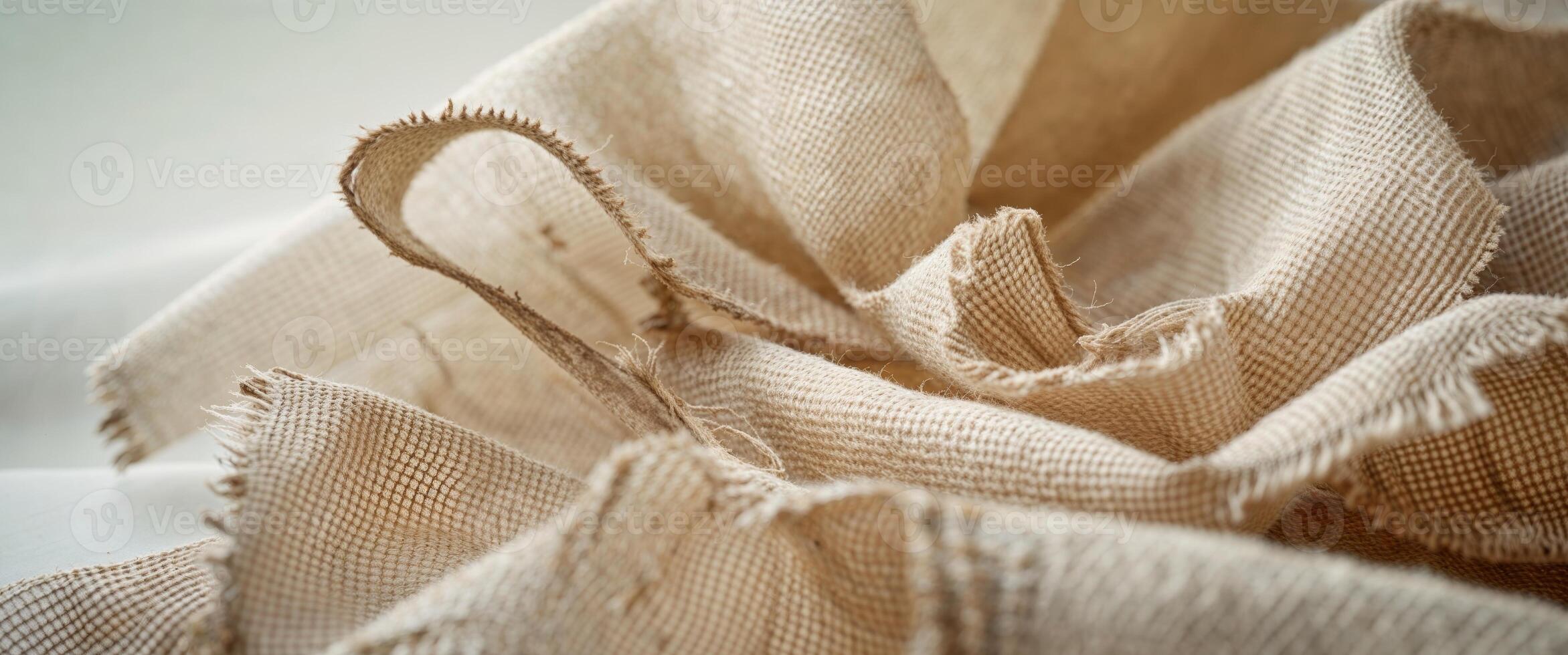 Rustic burlap texture for crafting and decoration projects. photo