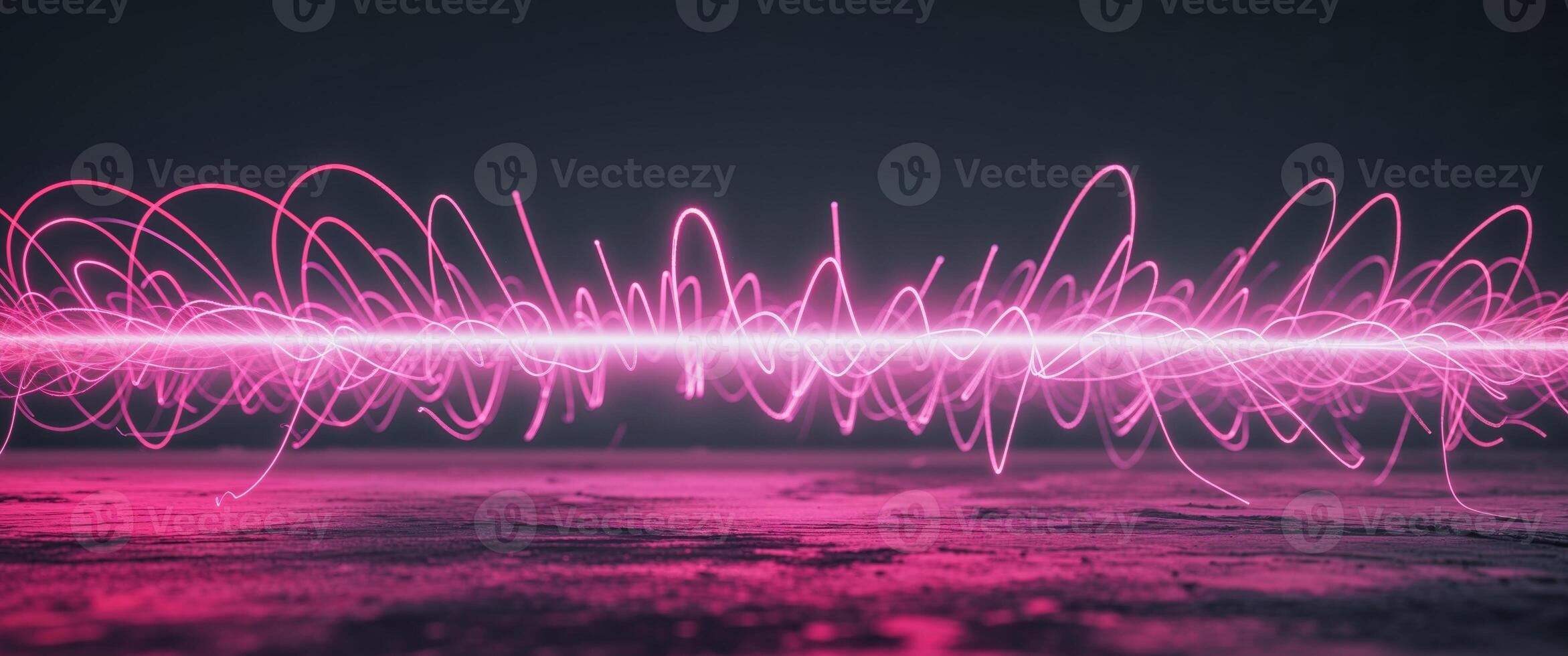 An abstract visualization of electric energy with light effects. photo