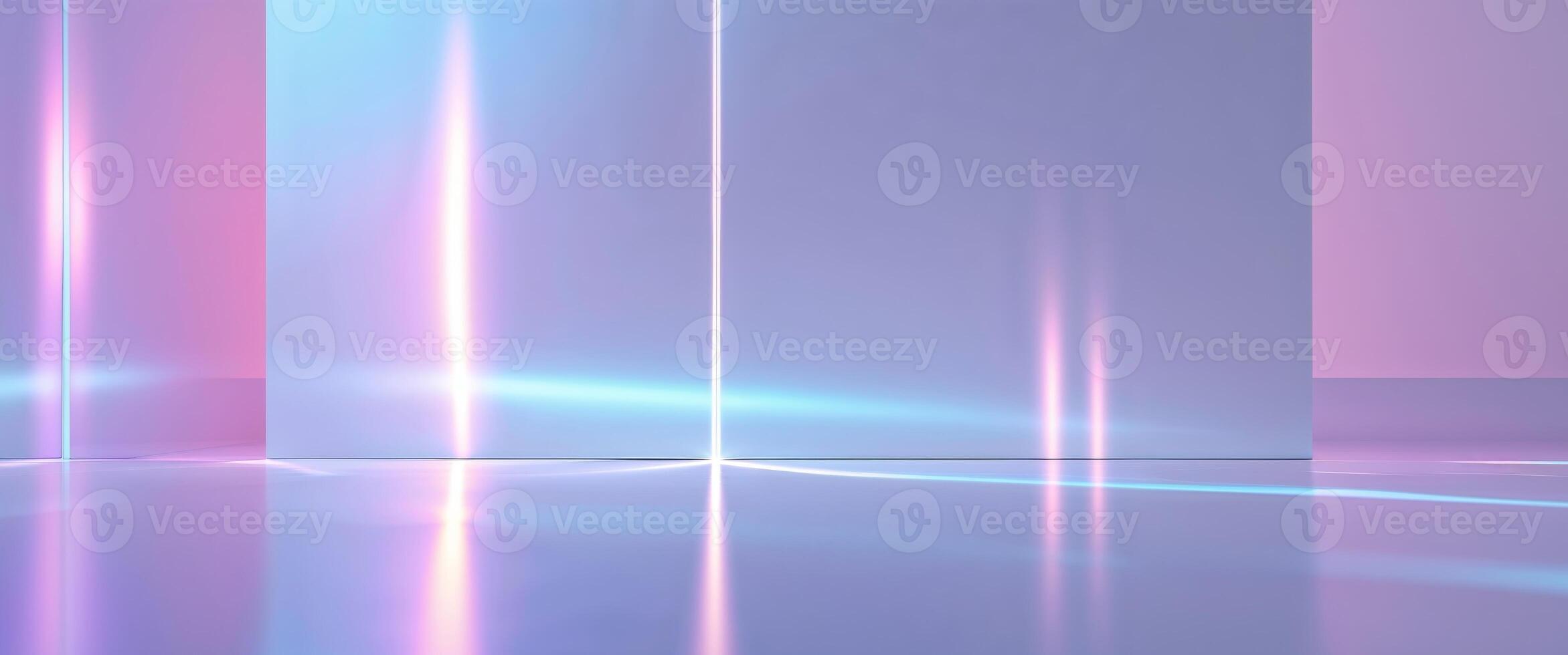 Abstract light reflection on polished surface with luminescent glow. photo