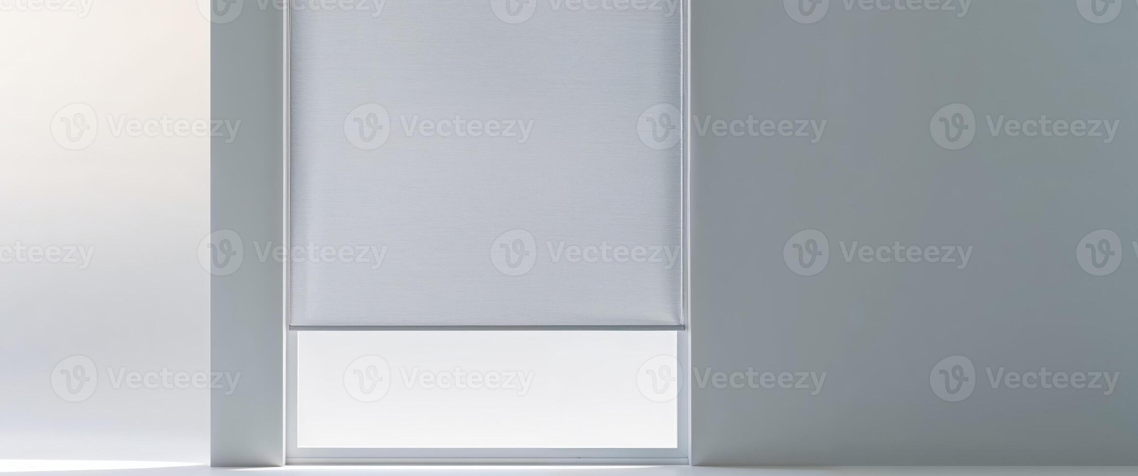 Modern Roller Shade for Windows - Light Gray or White Shade Design photo