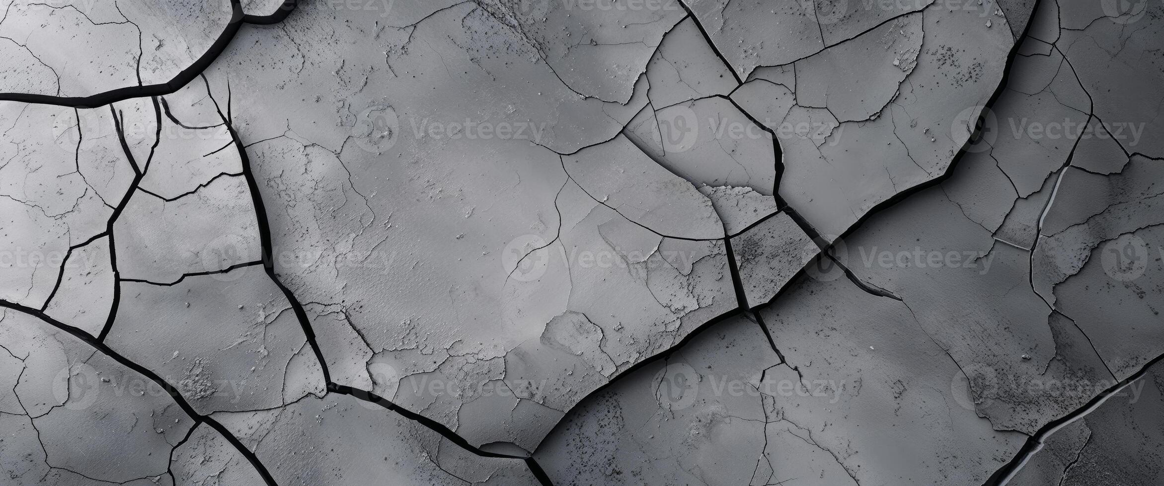 Gray textured cracked surface background. photo