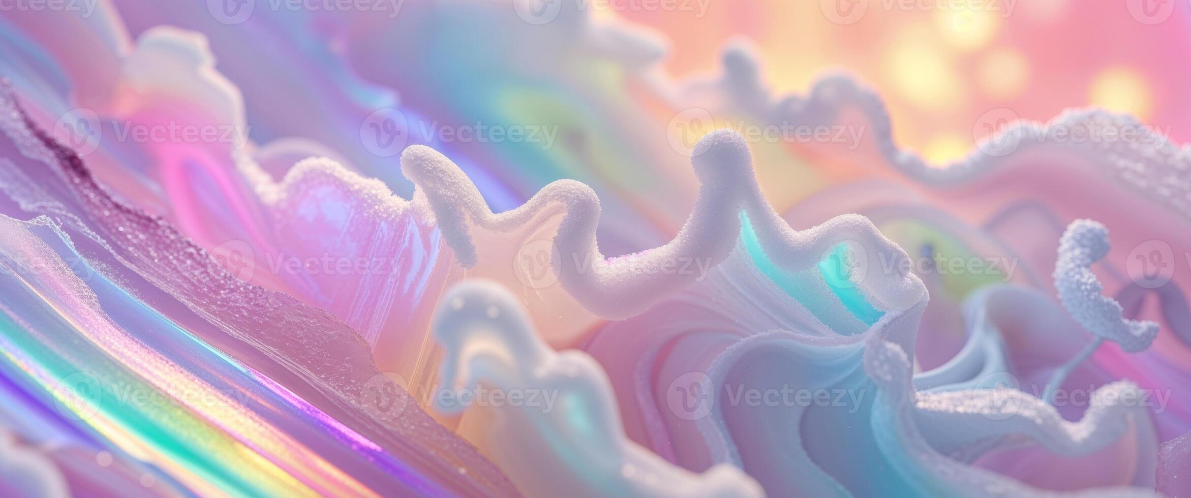 A colorful liquid is flowing over a surface photo