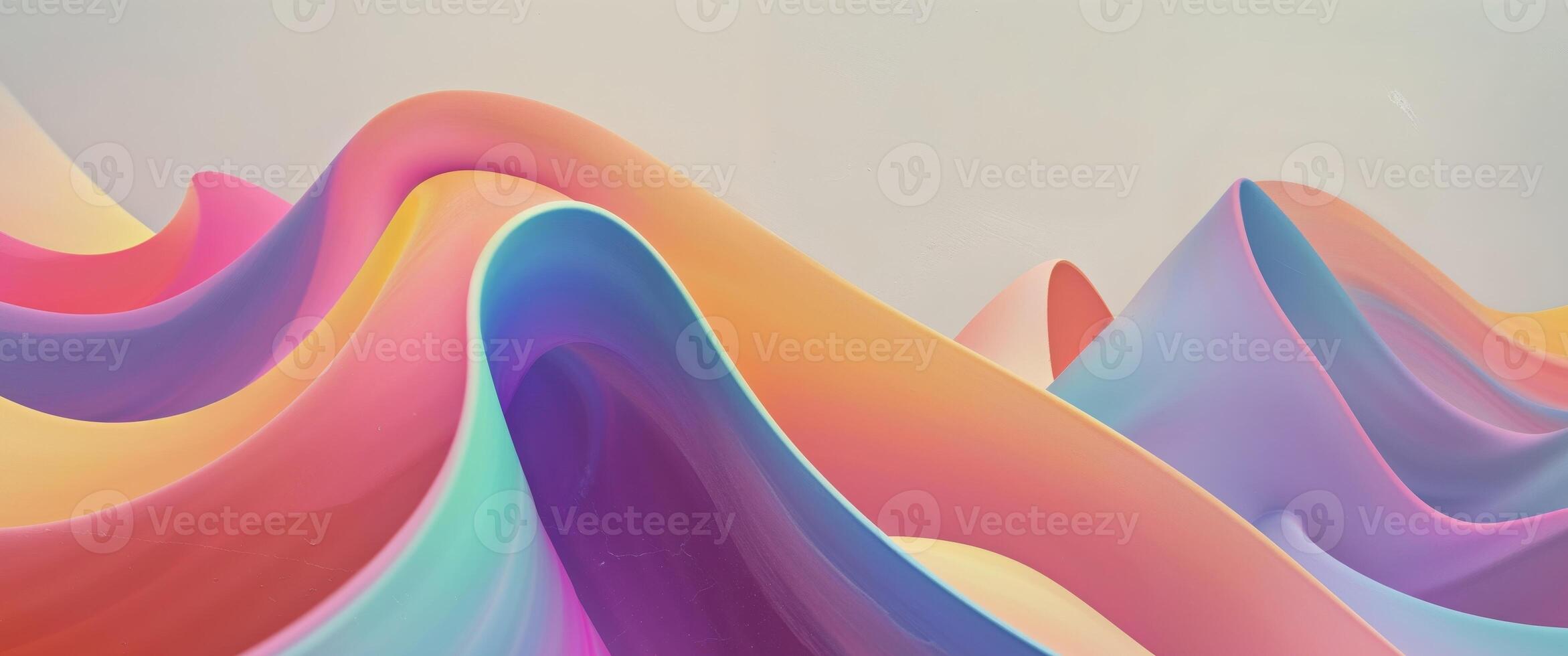 Colorful Abstract Background With Flowing Shapes. photo