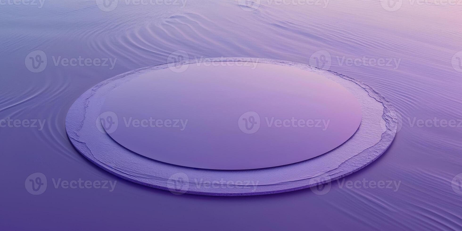 Purple ocean with a large circle in the middle photo