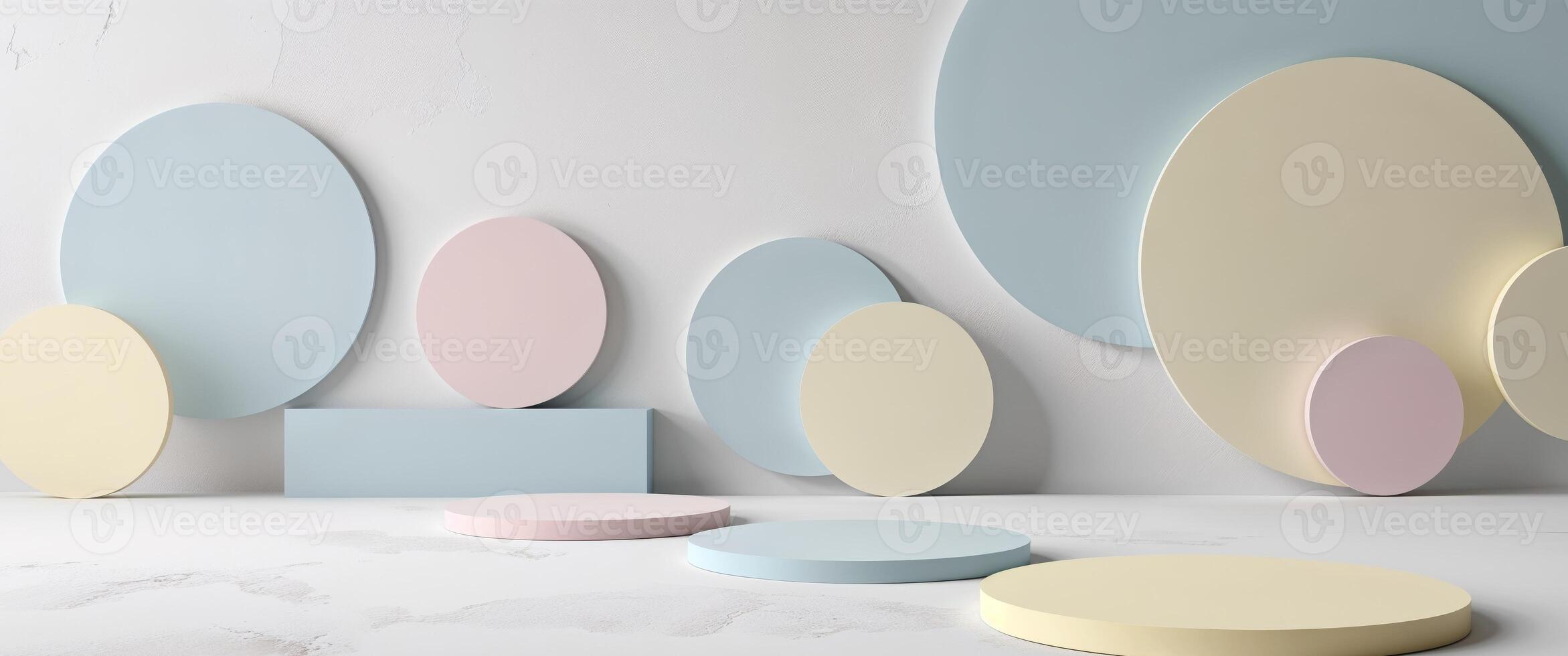 Soft Pastel Circles Create an Inviting Abstract Background for Design Projects photo