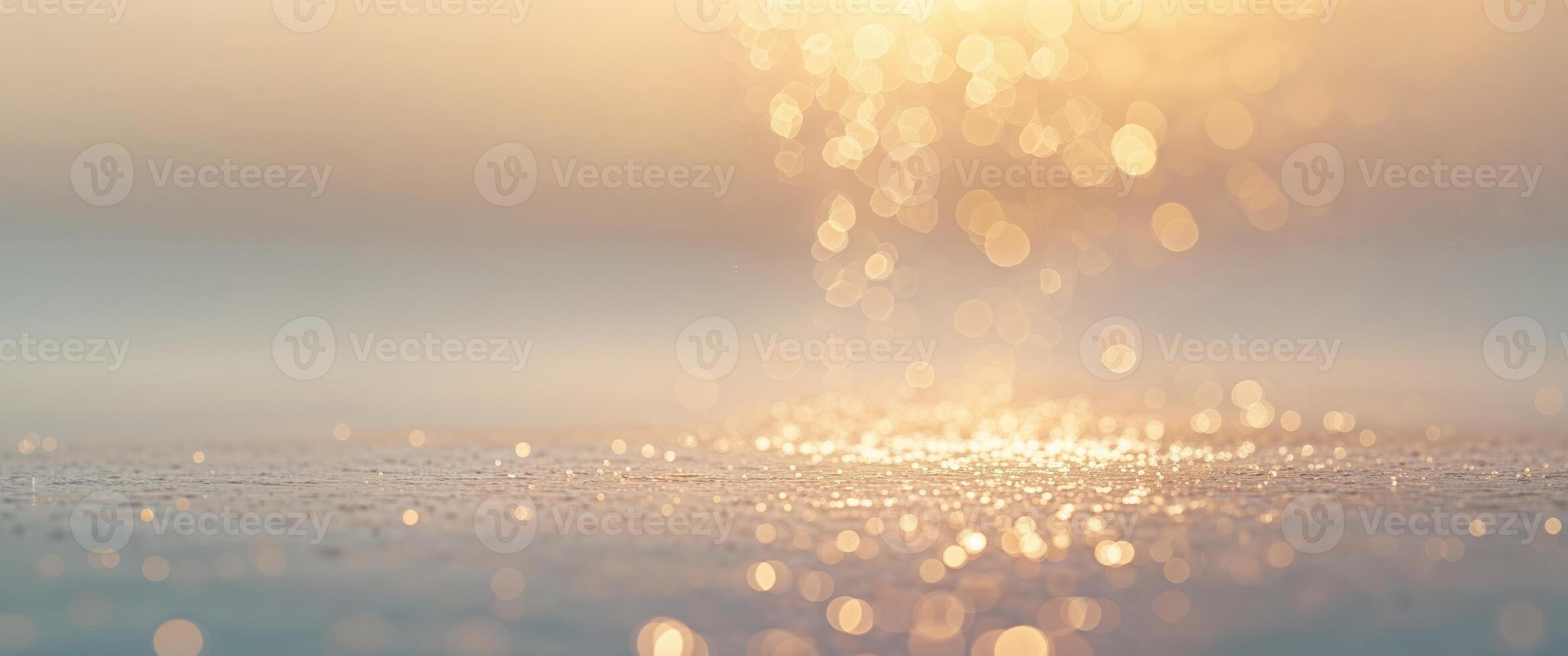A close up of a light shining on a wet surface photo